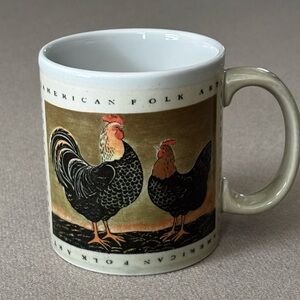 Vintage Otagiri Warren Kimble American Folk Art Rooster Mug